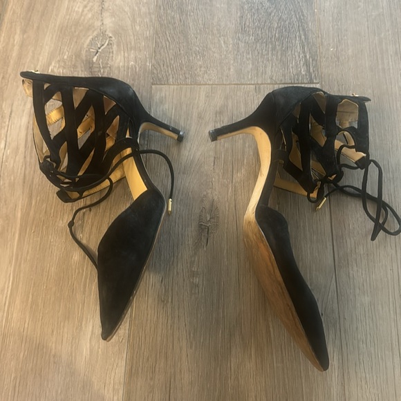 Black suede size 10 Ivanka Trump low heel comfortable shoes - Picture 7 of 9